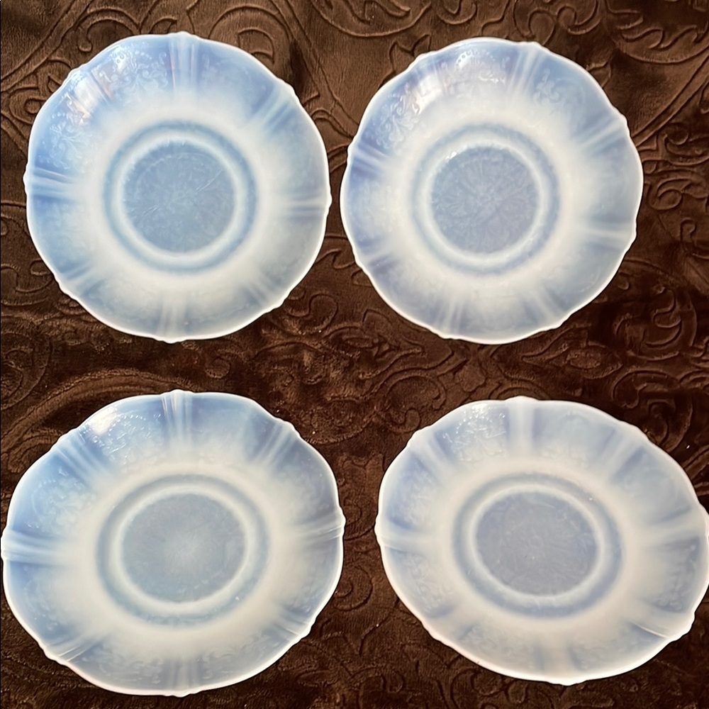 MacBeth Evans Monax Depression America Sweetheart 4 saucers. Beautiful!